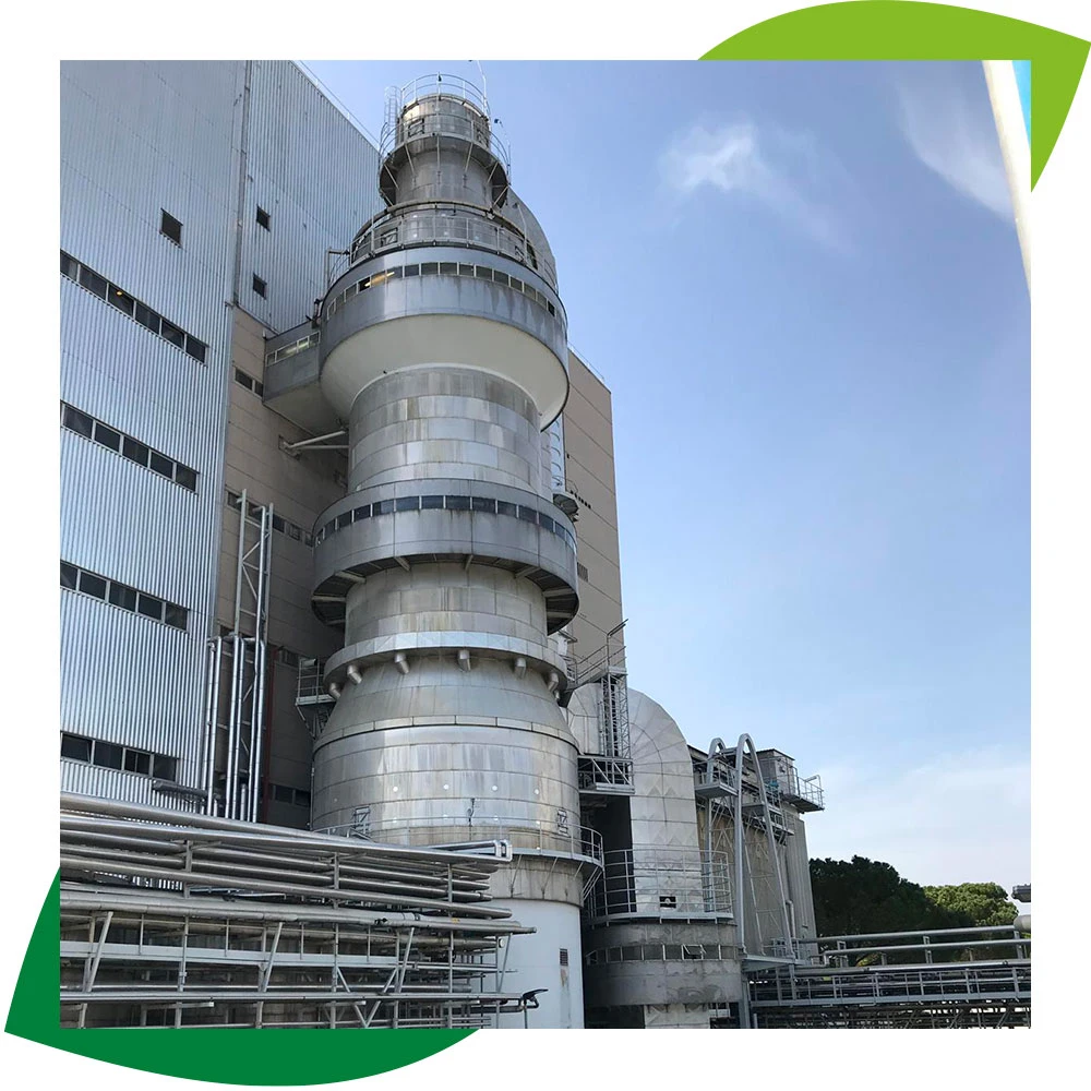Sistema industriale di recupero calore di scarto installato su linea produttiva con supporto Glayx